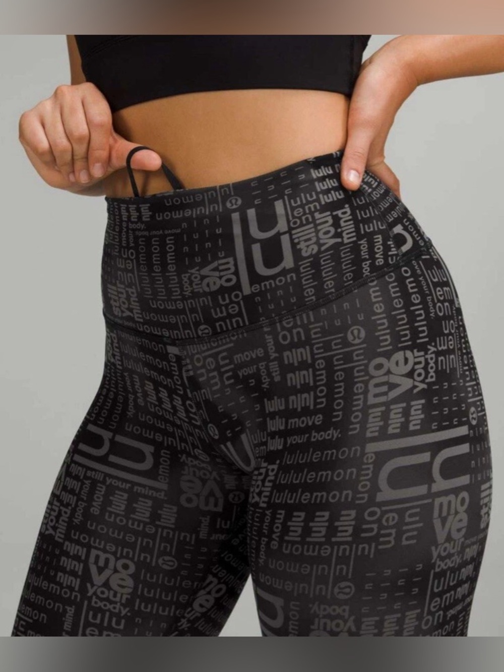 Lululemon Wunder Train High Rise Black Ombre Length Leggings